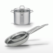 Lot Faitout 26cm et 2 Poêles 24/28cm Elo Relief Solution - gris 3176239958713