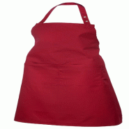 METRO PROFESSIONAL Tablier à bavette long, polyester/coton, 100 x 82 cm, bordeaux, 3 unités - Taille unique rouge multi-matériau 186437