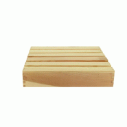 Planche Venicia caillebotis pin vernis 30x28x6 cm - par 4