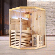 SAUNA D'ANGLE FINLANDAIS NORDICA® VAPEUR V34 (3-4 PLACES) - 150 X 150 X H.200