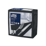Serviettes de table en papier Dinner Tork, coloris noir, le colis de 150, 478761 Serviettes de table en papier Dinner Tork, coloris noir, le colis de 150, 478761