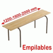 Banc sapin - Pour les écoles et collectivités Longueur 1200 mm