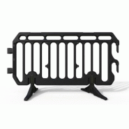 Barrière de foule noire BOSS en polyéthylène haute densité - 2000x1100x50 mm - 9,9 kg