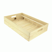 Cagette bois rectangle gm 60x40 - Cagette bois rectangle gm 60x40 -