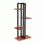 Helloshop26 - Étagère à plantes décorative pour intérieur 93 x 42,5 x 22,5 cm en métal noir 13_0010961 - noir métal 3000245502212