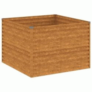Helloshop26 - Jardinière bac lit surélevé plantes fleurs terrasse jardin de jardin 100 x 100 x 69 cm acier corten marron 02_0039295 - 3000218458423 Helloshop26 - Jardinière bac lit surélevé plantes fleurs terrasse jardin de jardin 100 x 100 x 69 cm acier corten marron 02_0039295 - 3000218458423
