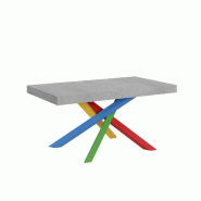 Itamoby Table Extensible 90X160/420 Cm Volantis Cemento Structure 4/B - gris VE160TAV4B420-CM
