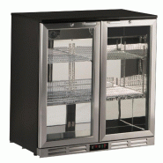 KLIMAITALIA Frigo statique sous le plan de travail. Cadre de pte et calandre avant inox. Thermo num. T° 0°C/+10°C. Mod. S198XH