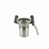 Raccord sphérique inox à douille annelée sans collerette - Femelle 2 crochets - YSPFDASC100IX - DN 100 - Résistance élevée_0