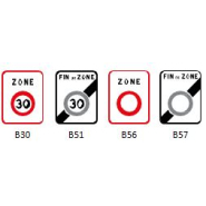 Signaux de zone de circulation type B