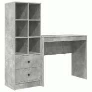 VidaXL Bureau avec tiroir 2 pcs Gris béton Modèle Titan Select Pro - 3337324
