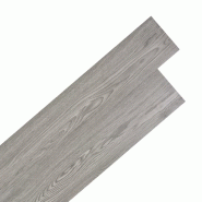 Vidaxl planche de plancher pvc autoadhésif 5,21 m² 2 mm gris foncé 330183
