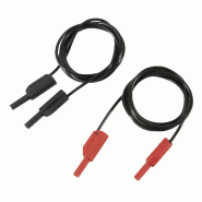 CHAUVIN ARNOUX - Jeu de 2 cordons de test (1 rouge/1 noir) 1,5m pour contrôleurs de machine, de tableaux et appareils électrodomestiques portables (PAT) CA 6155