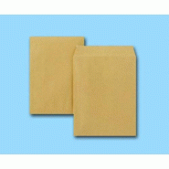 Clairefontaine Lot de 10 Paquet filmé de 50 pochettes kraft Mille Raies 162x229/C5, 90 g/m², adhésive avec bande - 3329680574203