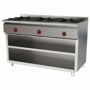 EURAST - Fourneau à gaz 3 brûleurs sur 2 étagères - 1200x550x850 mm - 17,5 Kw - 33081255 - inox 33081255 EURAST - Fourneau à gaz 3 brûleurs sur 2 étagères - 1200x550x850 mm - 17,5 Kw - 33081255 - inox 33081255