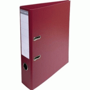 Exacompta Lot de 50 Classeur à levier A4 Export, dos 70mm, recouvert PVC, avec perforateur, coloris bordeaux - 3130630587040_0