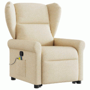 Fauteuil inclinable de massage Crème Tissu Modèle Arlonia - 8721102963742