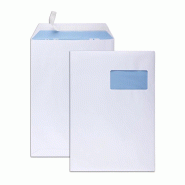 GPV Boîte de 250 pochettes Premier blanches 229x324/C4, 90 g/m², avec fenêtre 100x50 à 20/52, adhésive avec bande - 3250650600205