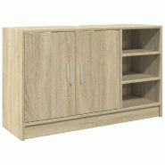 Helloshop26 - Armoire sous évier moderne avec rangement 90 x 29 x 55 cm en bois d'ingénierie chêne sonoma 02_0049543 - Bois massif 3000235893146