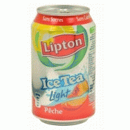 Thé glacé lipton ice tea pêche light 33cl x 24 Thé glacé lipton ice tea pêche light 33cl x 24