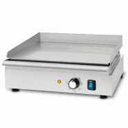 VERTES Plancha électrique 1700 W en acier inoxydable Surface de cuisson lisse 40 x 26 cm, thermostat, température 50-300 °C, bac de récupération
