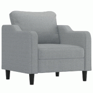 VidaXL Fauteuil Gris clair 60 cm Tissu Modèle Aero Classique - Matériau naturel 359343