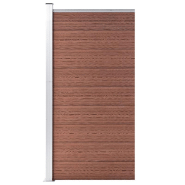 Vidaxl panneau de clôture wpc 95x186 cm marron 148977