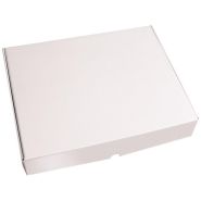Boîte pâtissière blanche avec couvercle - firplast - dimensions (mm):200 x 150 x 70 - référence :120023