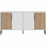 Buffet 4 portes en aggloméré Zerra Hanah Home - blanc 8684283803804 Buffet 4 portes en aggloméré Zerra Hanah Home - blanc 8684283803804