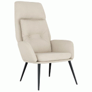 Chaise de relaxation Crème Similicuir daim Modèle Atlas Moderne - 341284