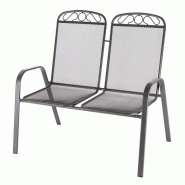 Chaise double de jardin en métal maillé 'virginia' Chaise double de jardin en métal maillé 'virginia'