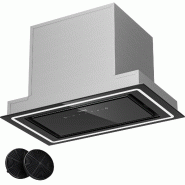 CIARRA Hotte aspirante sous meuble, hotte aspirante encastrable 52cm 460 m³/h max., commande tactile et gestuelle VM5931C - noir inox CBCB5931C