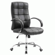 CLP Fauteuil de bureau Mikos en similicuir Noir - noir polyester 19410201 CLP Fauteuil de bureau Mikos en similicuir Noir - noir polyester 19410201