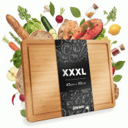 CLP Planche à découper en bambou XXXL 45 x 30 cm 45x30 cm - marron Bois manufacturé 326769