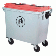Conteneur de grande capacité pour déchets 660 L 124x76x120cm