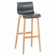 Décoshop26 - Tabouret de bar design scandinave x1 structure de 4 pieds en bois assise en plastique gris 10_0004944 - gris 3000252370538 Décoshop26 - Tabouret de bar design scandinave x1 structure de 4 pieds en bois assise en plastique gris 10_0004944 - gris 3000252370538