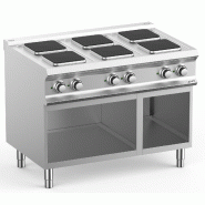 Fourneau professionnel electrique 6 plaque 2,6 kw sur sousbassment ... - PPQ711A