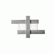 Gea Luce Applique Led 40W - Structure Géométrique En Acier, Lumière Chaude 3000K, 2620Lm, Largeur 84 Cm - argenté 8000000136039