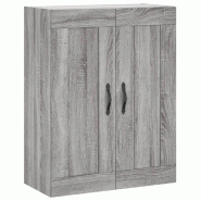 Helloshop26 - Armoire murale élégante avec grand espace de rangement 69,5 x 34 x 90 cm en bois d'ingénierie gris sonoma 02_0048912 - gris aluminium