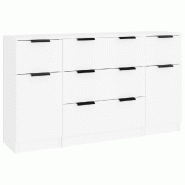 Helloshop26 - Buffet bahut commode armoire meuble de rangement organisateur cuisine salle de séjour salons 3 pcs bois d'ingénierie 02_0036995 - 3000 Helloshop26 - Buffet bahut commode armoire meuble de rangement organisateur cuisine salle de séjour salons 3 pcs bois d'ingénierie 02_0036995 - 3000
