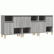 Helloshop26 - Buffet bahut commode armoire meuble de rangement organisateur cuisine salle de séjour salons 3 pcs sonoma 60 x 35 x 70 02_0037168 - 300