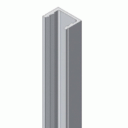 Profil clip mural H240cm - aluminium - fixation sans perforation - aspect lisse
