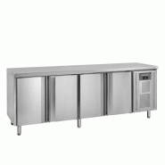 Table réfrigérée centrale en inox, 616 L, 4 portes GN 1/1, 300 W, 220 V - MONO Table réfrigérée centrale en inox, 616 L, 4 portes GN 1/1, 300 W, 220 V - MONO