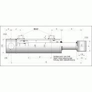 CLRG4002, capacité de 400 tonnes, course de 50 mm, vérin hydraulique à  usage général à double effet
