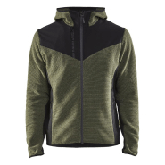 Veste tricotée avec softshell vert foncé/noir tl - blåkläder - 594025364199l - 791145_0