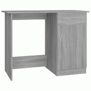 VidaXL Bureau Sonoma gris 100x50x76 cm Bois d'ingénierie Modèle Apex Confort - 815421