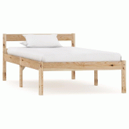 VidaXL Cadre de lit sans matelas bois massif de pin 100x200 cm Modèle Serlonis - 283191