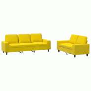 VidaXL Ensemble de canapés 2 pcs jaune clair tissu Modèle Zenith Design Plus - 3201903