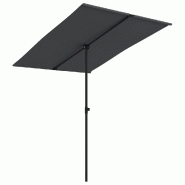 VidaXL Parasol de jardin avec mât en aluminium 2x1,5 m Noir Modèle Jardin Tau Plus - 47342