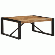 VidaXL Table basse 80x80x35 cm bois de manguier massif brut Modèle Imperial Prestige - 4016670